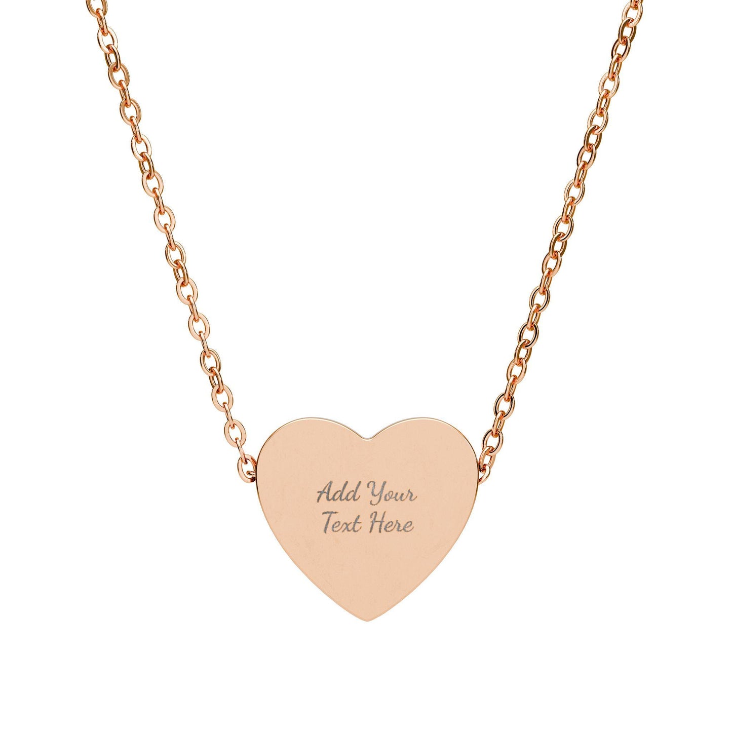 Custom Engraved Heart Necklace | Personalized Initials, Gift for her