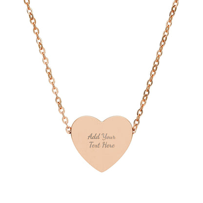 Custom Engraved Heart Necklace | Personalized Initials, Gift for her