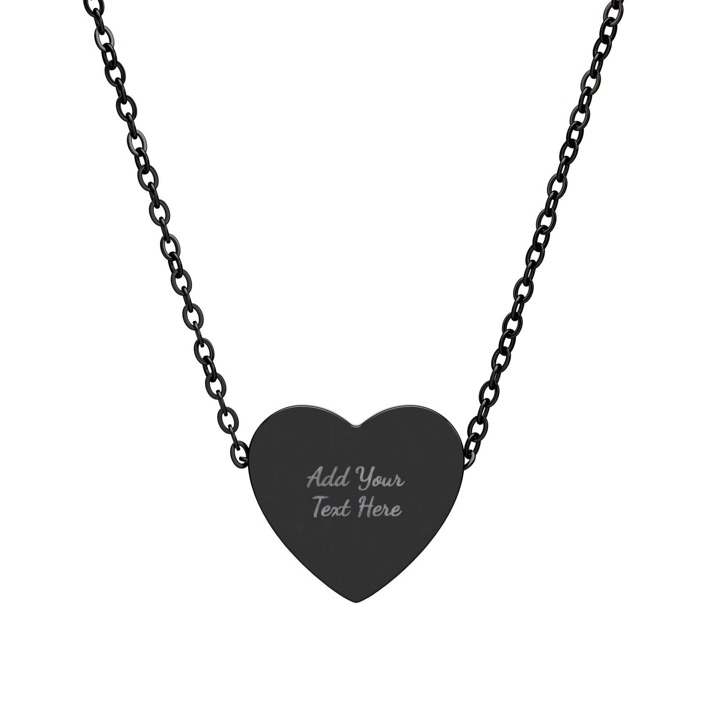 Custom Engraved Heart Necklace | Personalized Initials, Gift for her