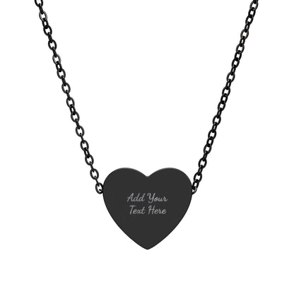 Custom Engraved Heart Necklace | Personalized Initials, Gift for her