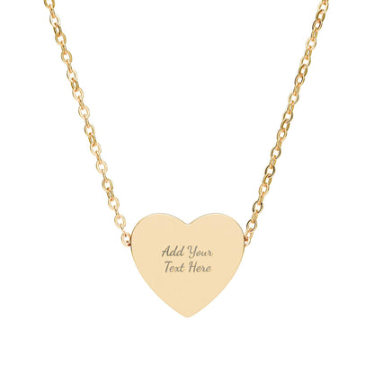 Custom Engraved Heart Necklace | Personalized Initials, Gift for her