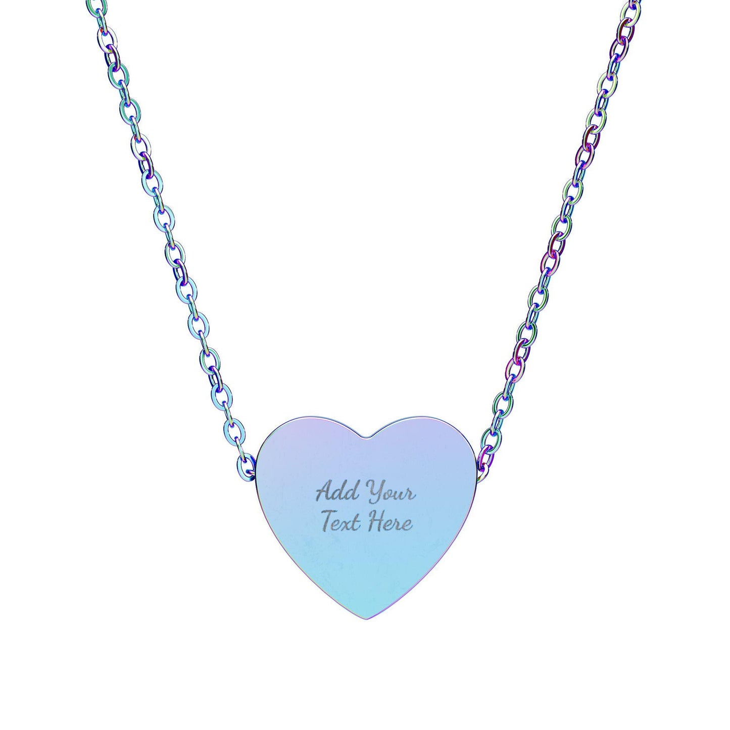 Custom Engraved Heart Necklace | Personalized Initials, Gift for her