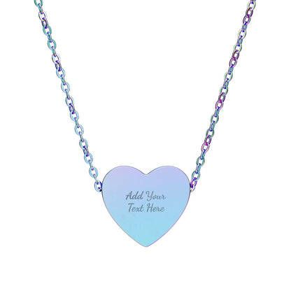 Custom Engraved Heart Necklace | Personalized Initials, Gift for her
