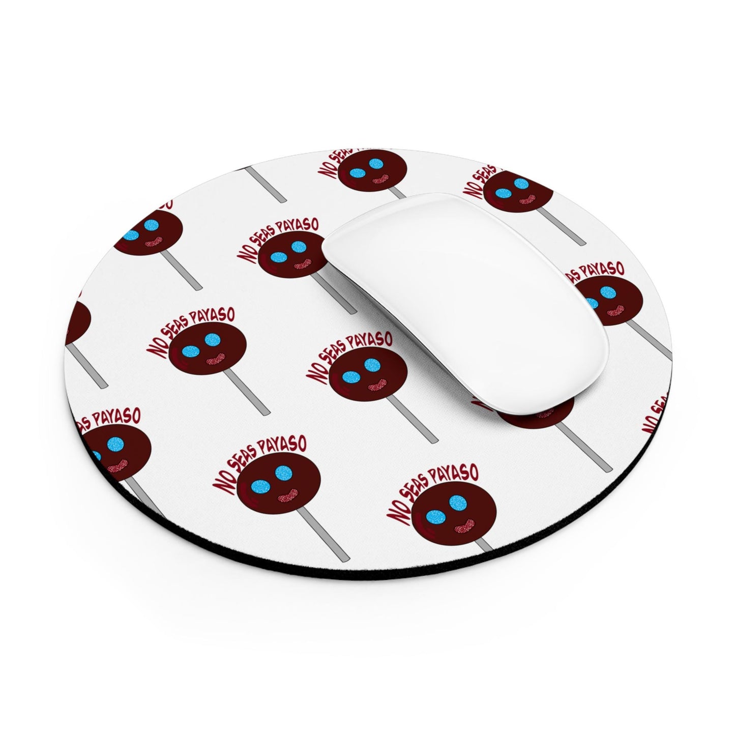 Payaso lollipop pattern Mouse Pad | Funny Spanish Phrase, Cute Candy Design