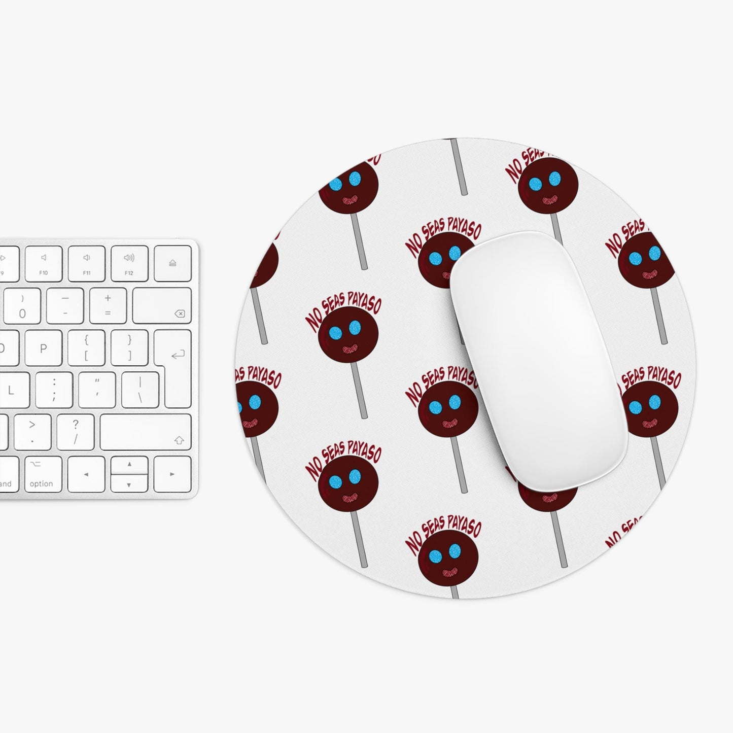 Payaso lollipop pattern Mouse Pad | Funny Spanish Phrase, Cute Candy Design
