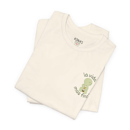 Smiski Holding Drink Tee | La Vida Mas Fina Graphic Shirt