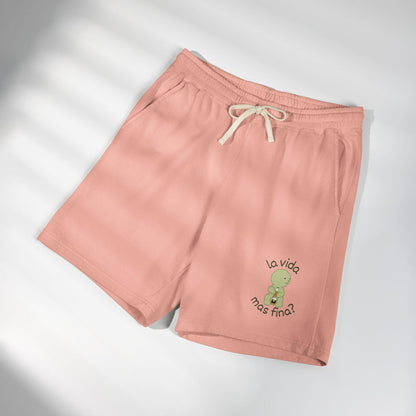 La vida mas fina smiski graphic Sweat Shorts | Spanish phrase, pastel green art