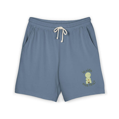 La vida mas fina smiski graphic Sweat Shorts | Spanish phrase, pastel green art