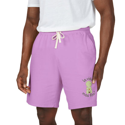 La vida mas fina smiski graphic Sweat Shorts | Spanish phrase, pastel green art