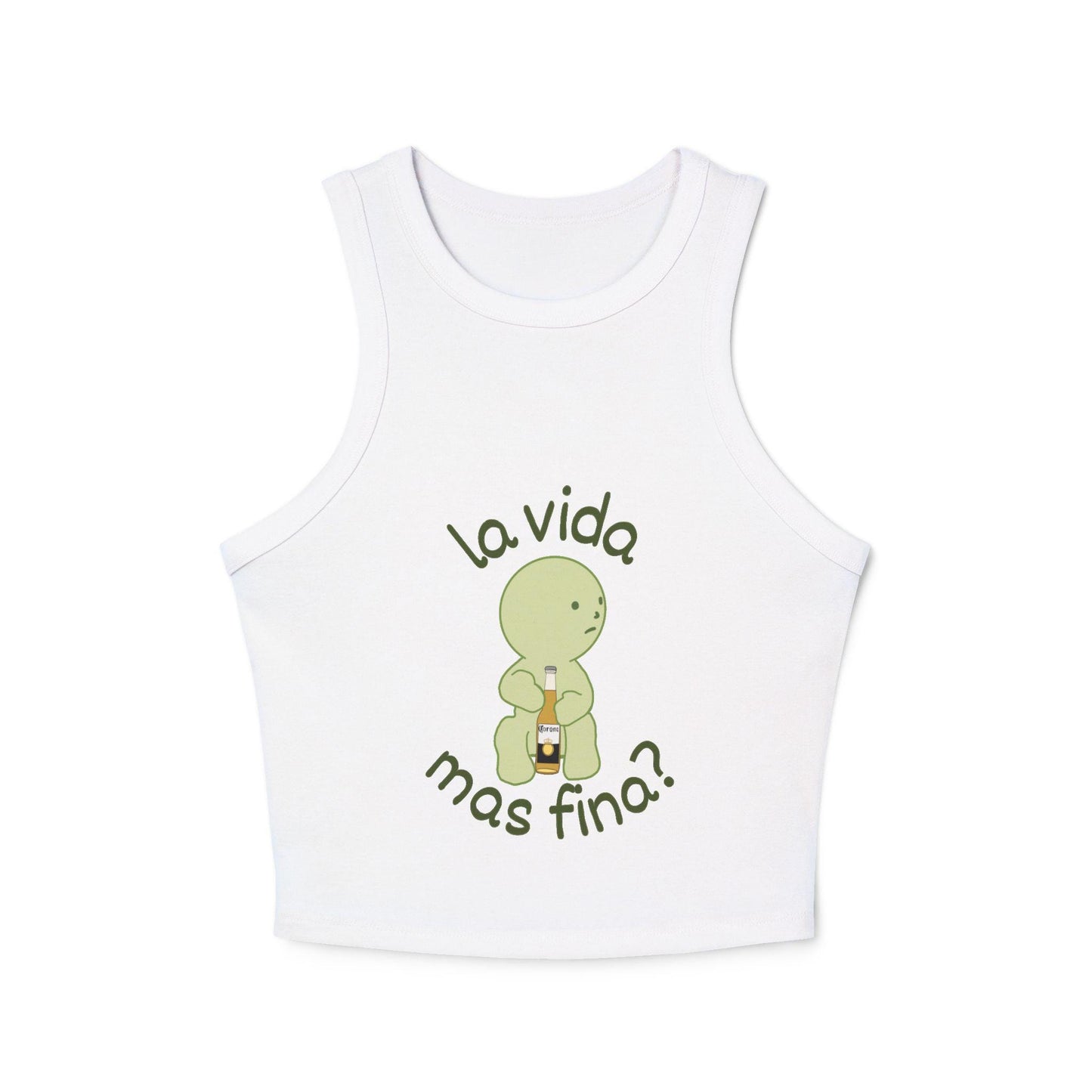 Smiski Character Tank Top | La Vida Mas Fina? Spanish Quote Graphic Tee