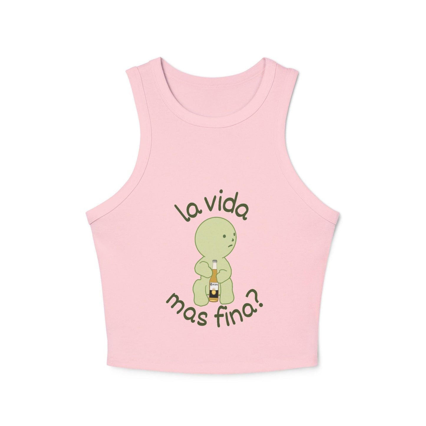 Smiski Character Tank Top | La Vida Mas Fina? Spanish Quote Graphic Tee