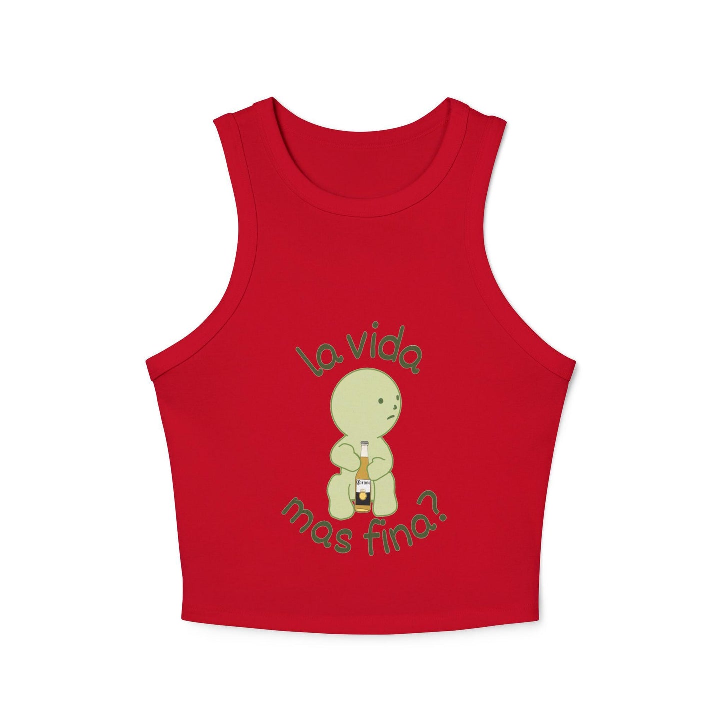 Smiski Character Tank Top | La Vida Mas Fina? Spanish Quote Graphic Tee
