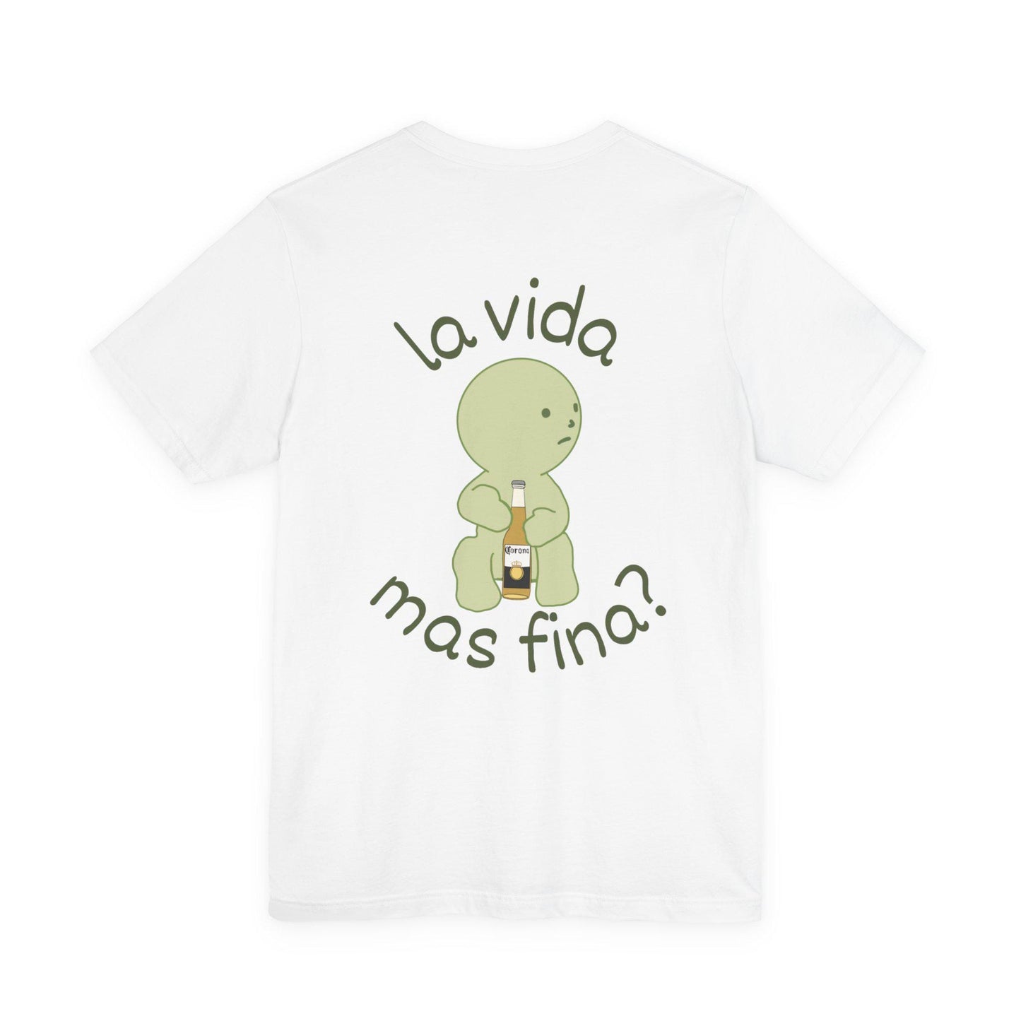 Smiski Holding Drink Tee | La Vida Mas Fina Graphic Shirt