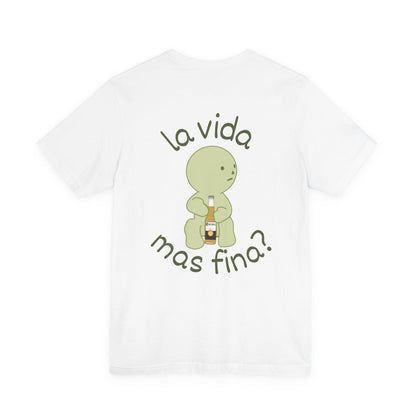 Smiski Holding Drink Tee | La Vida Mas Fina Graphic Shirt
