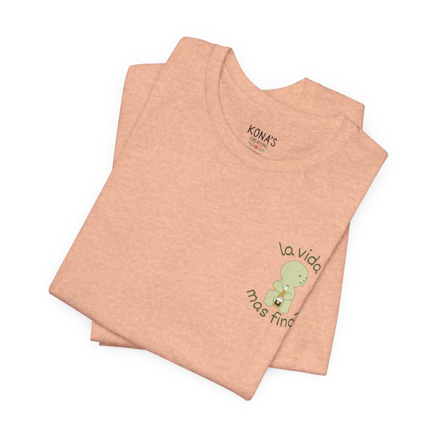 Smiski Holding Drink Tee | La Vida Mas Fina Graphic Shirt