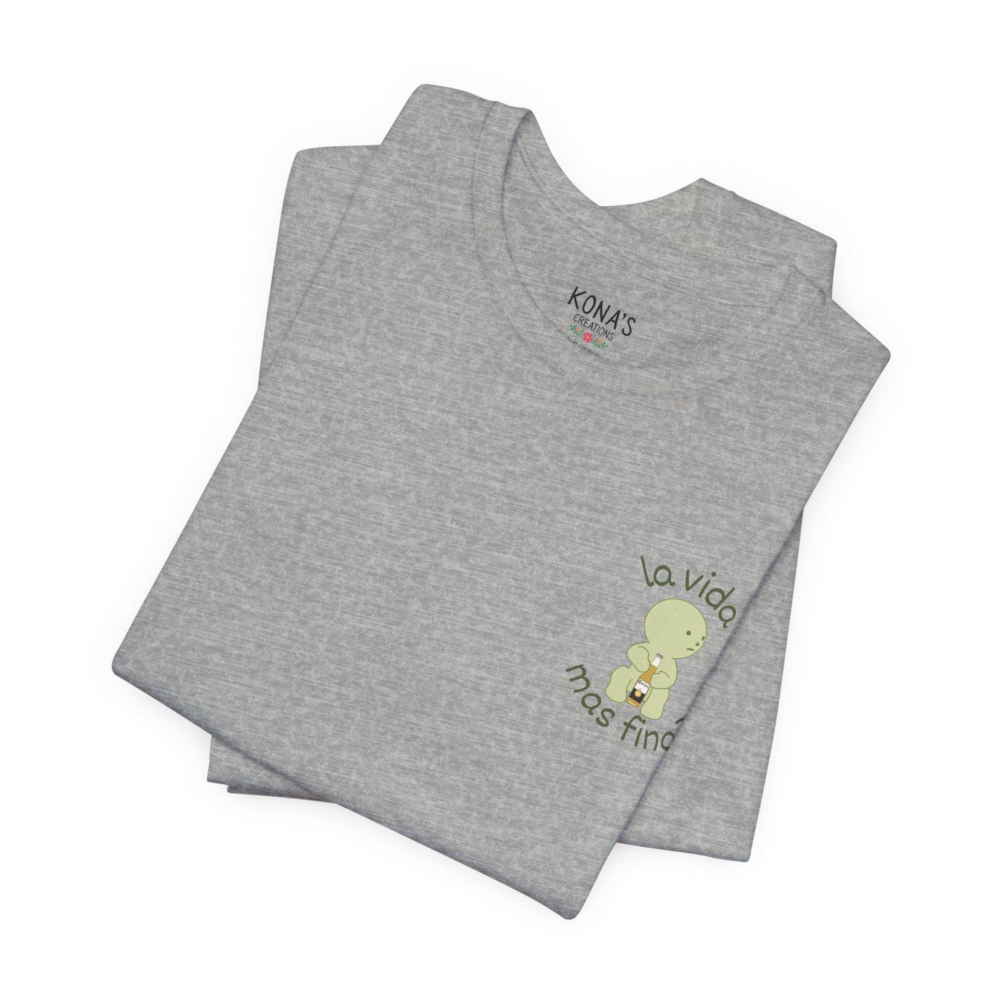Smiski Holding Drink Tee | La Vida Mas Fina Graphic Shirt