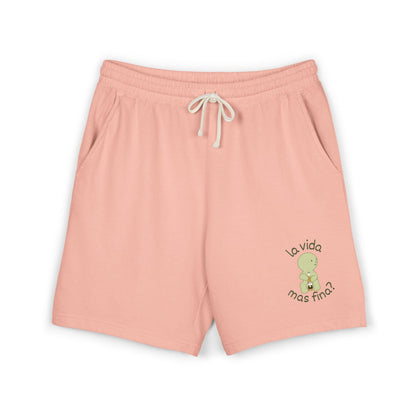 La vida mas fina smiski graphic Sweat Shorts | Spanish phrase, pastel green art