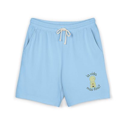 La vida mas fina smiski graphic Sweat Shorts | Spanish phrase, pastel green art
