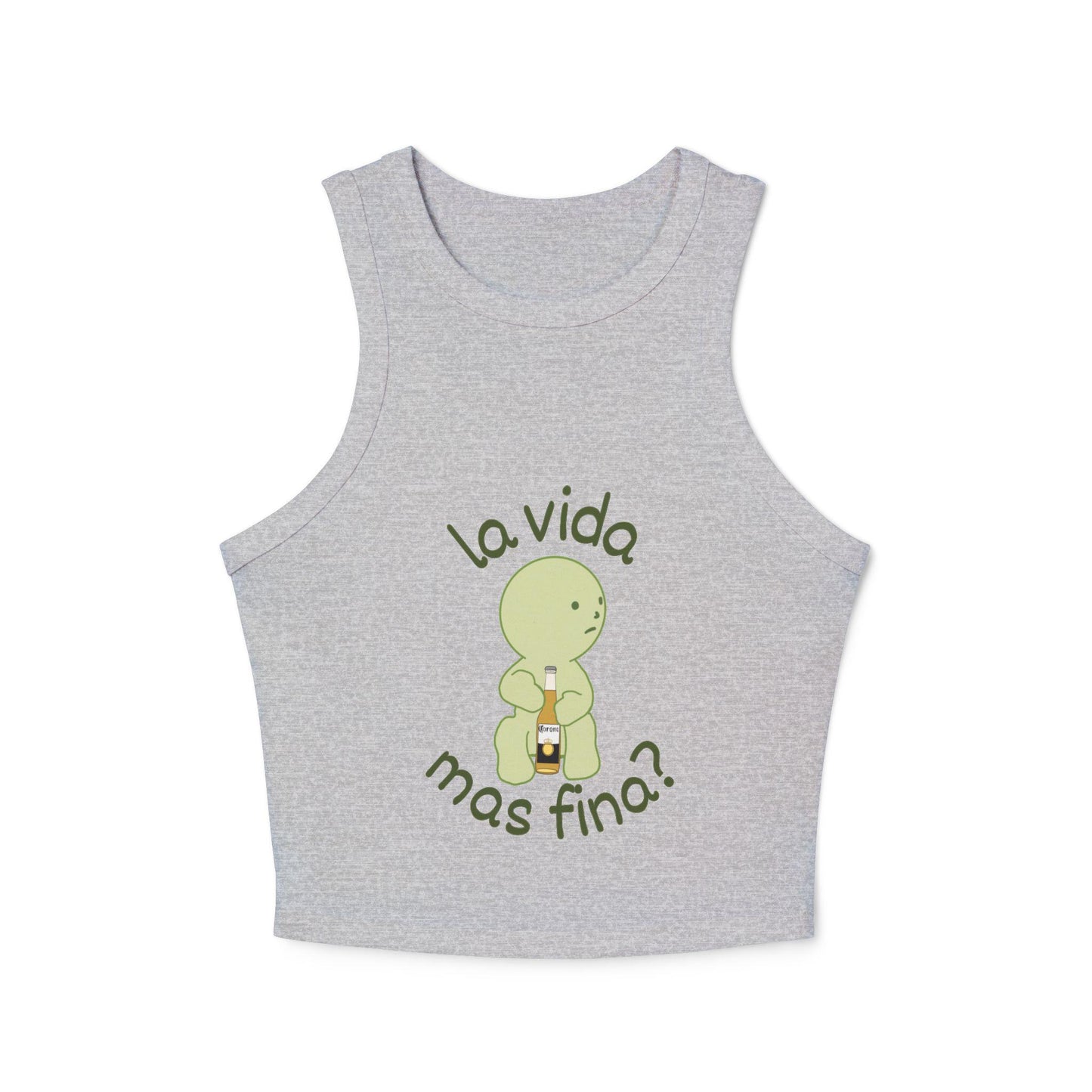 Smiski Character Tank Top | La Vida Mas Fina? Spanish Quote Graphic Tee